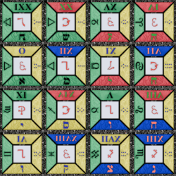 S1 AIr de Terre PACK 16 carrés énochiens - Les Veilleurs du Souffle Occulte